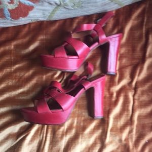 AHS sandals soft red kind of pinkish